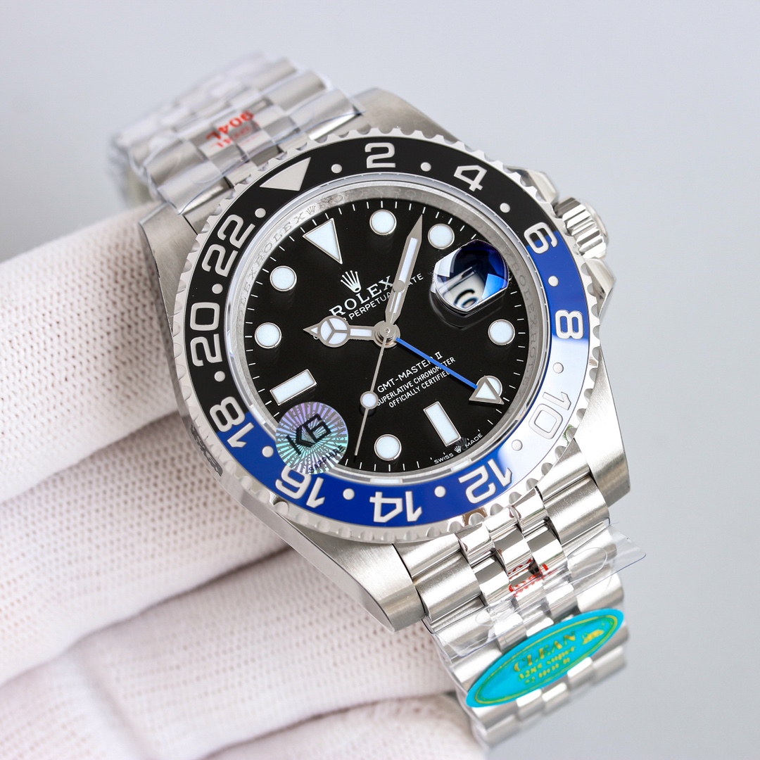 Rolex GMT-Master II 126710BLNR Black Dial Batman Bezel 40MM Mens Replica Watch